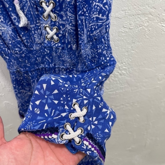 Poupette St Barth Blue Romper - Picture 5 of 6